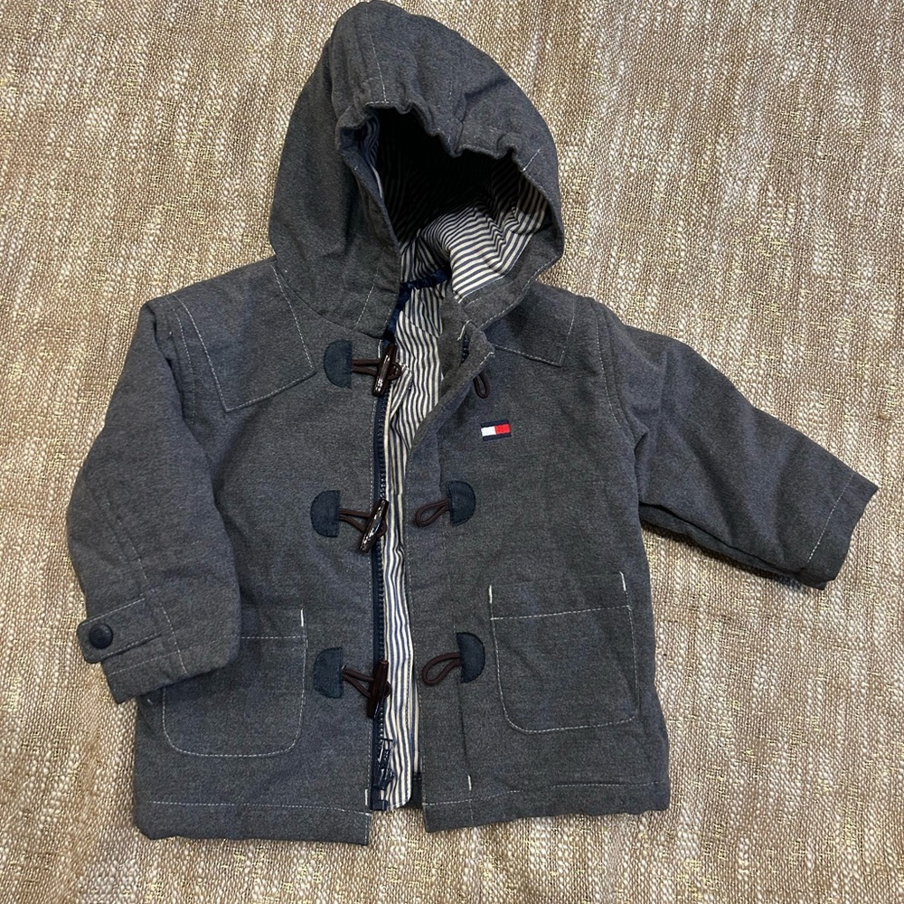 Tommy Hilfiger Charcoal Kids Toggle Coat